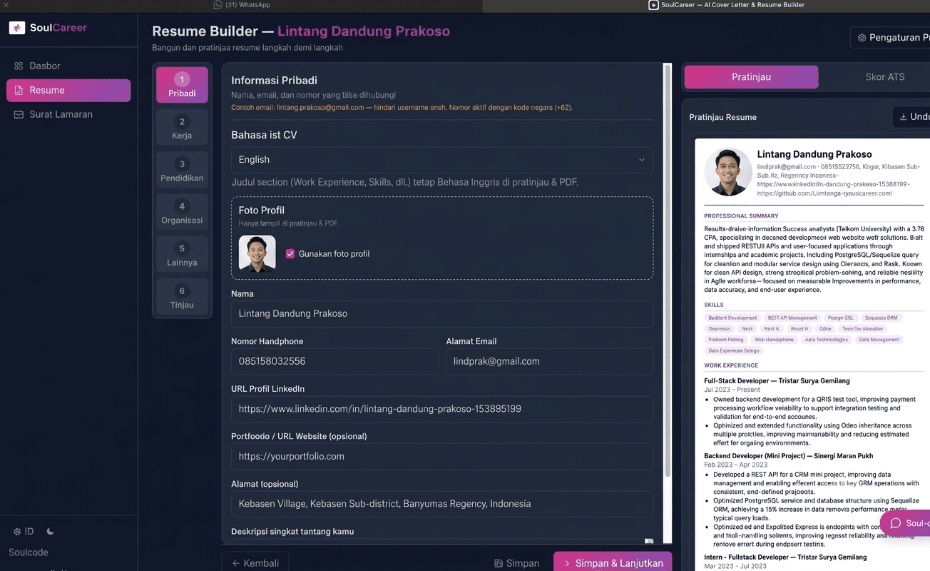 Soulcareer - Membangun Karier dengan AI